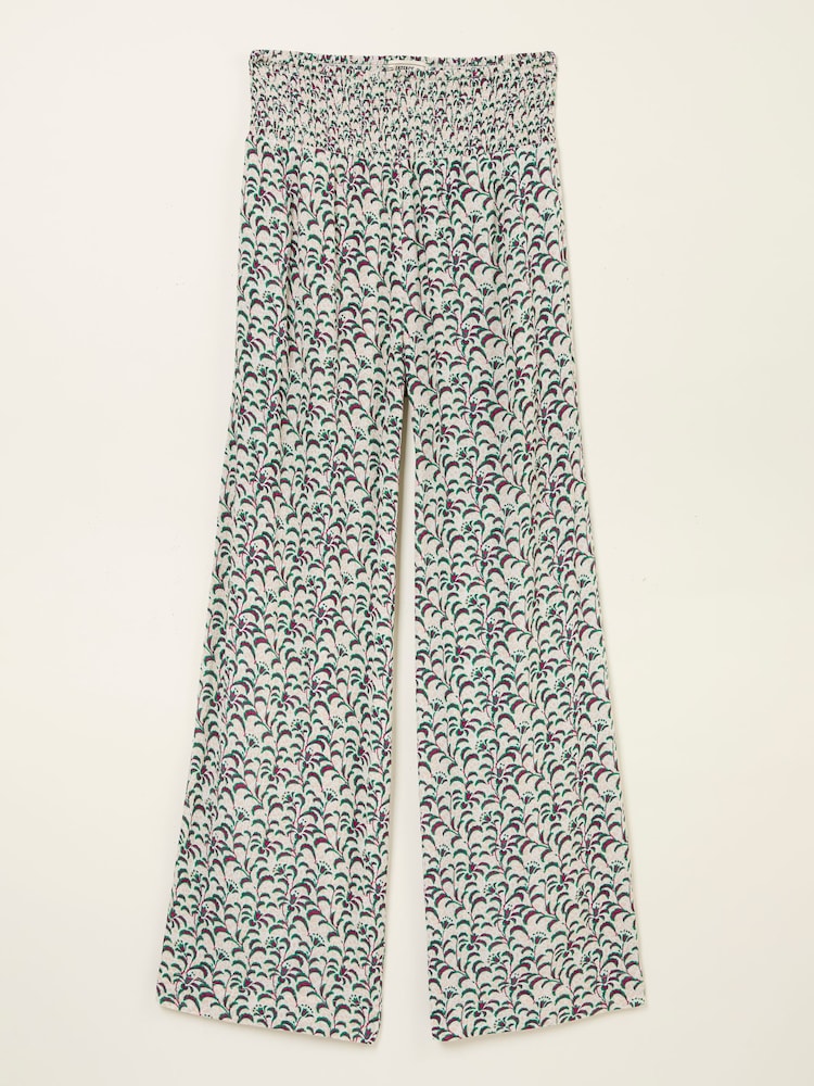 Multi Vine Floral Shirred Palazzo Trousers - Image 5 of 5
