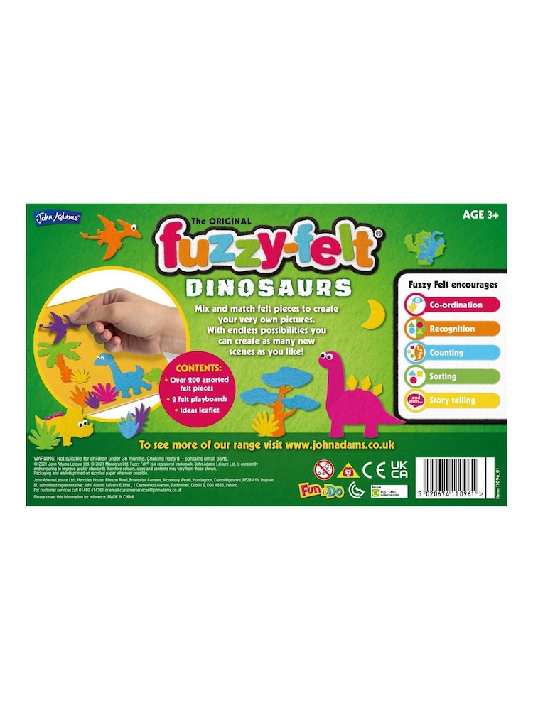 John Adams Fuzzy Felt Dinosaur Set Gift Set - Image 2 of 4