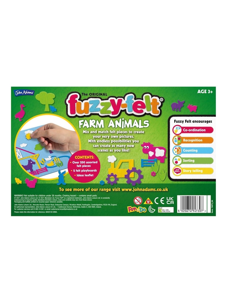 John Adams Fuzzy Felt Farm Animals Gift Set - Image 2 of 4