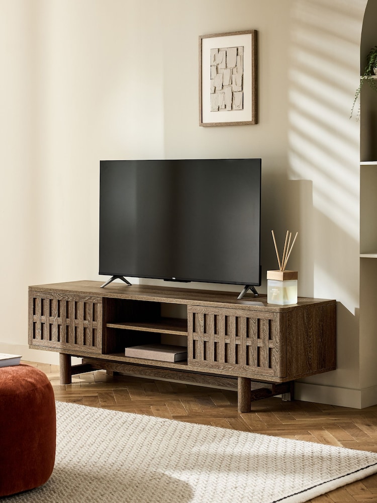 Dark Hoxton Textured Front Up to 65 inch TV Unit - Image 2 of 10