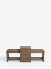 Dark Hoxton Textured Nesting Coffee Table - Image 1 of 3