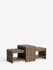 Dark Hoxton Textured Nesting Coffee Table - Image 2 of 3
