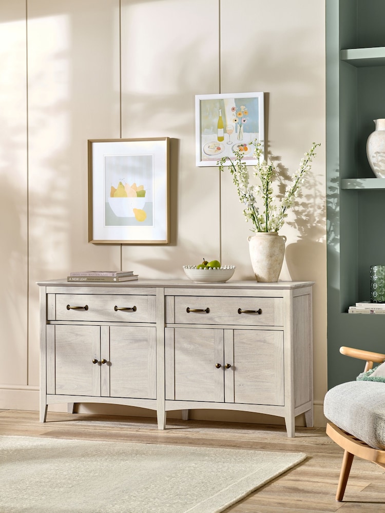 Grey Oakham Oak Effect Large Sideboard - Image 1 of 9