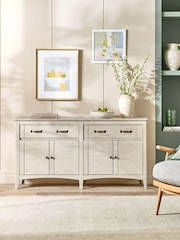 Grey Oakham Oak Effect Large Sideboard - Image 2 of 9