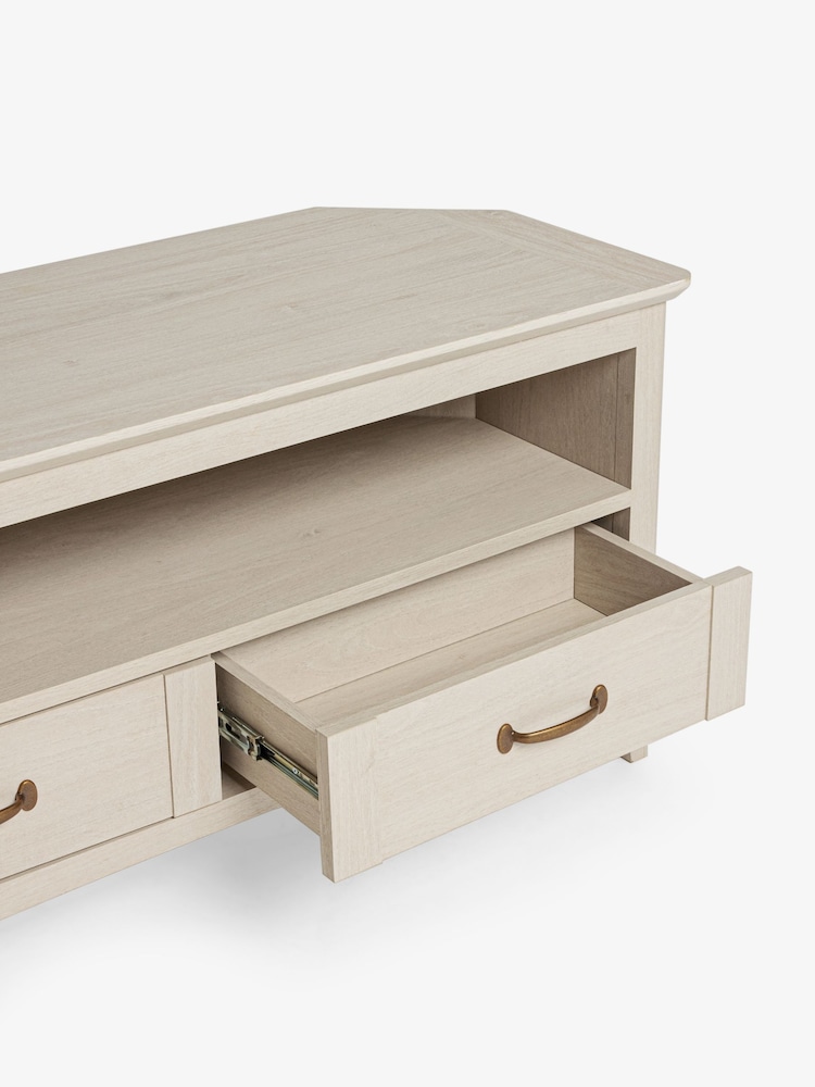 Grey Oakham Oak Effect Corner TV Unit - Image 5 of 5