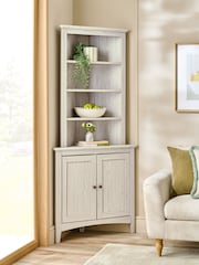 Grey Oakham Oak Effect Storage Corner Shelf - Image 5 of 8