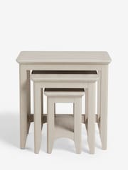 Grey Oakham Oak Effect Rectangle Set of 3 Nest of Tables - Image 4 of 7