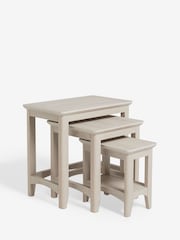 Grey Oakham Oak Effect Rectangle Set of 3 Nest of Tables - Image 5 of 7
