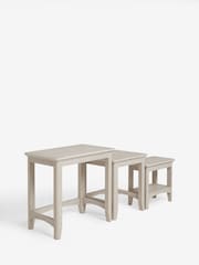 Grey Oakham Oak Effect Rectangle Set of 3 Nest of Tables - Image 6 of 7