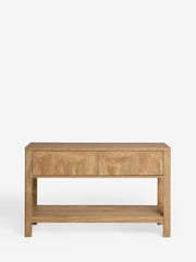Natural Arches Mango Wood Effect Console Table - Image 9 of 9
