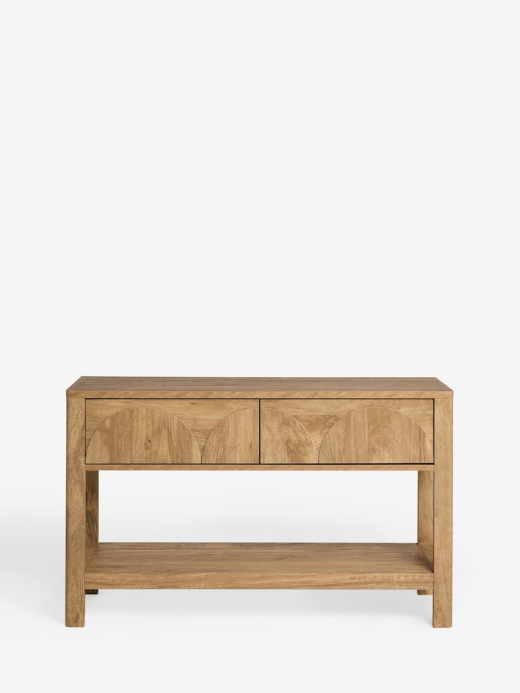 Natural Arches Mango Wood Effect Console Table - Image 9 of 9