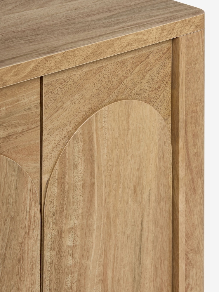 Natural Arches Wood Effect Space Saving Small Sideboard - Image 13 of 13