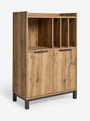 Dark Bronx Oak Effect Vinyl 2 Door Sideboard - Image 10 of 11