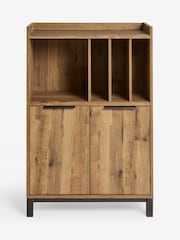 Dark Bronx Oak Effect Vinyl 2 Door Sideboard - Image 8 of 11
