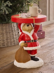 Red Bertie Bear  Christmas Shaped Side Table - Image 1 of 6