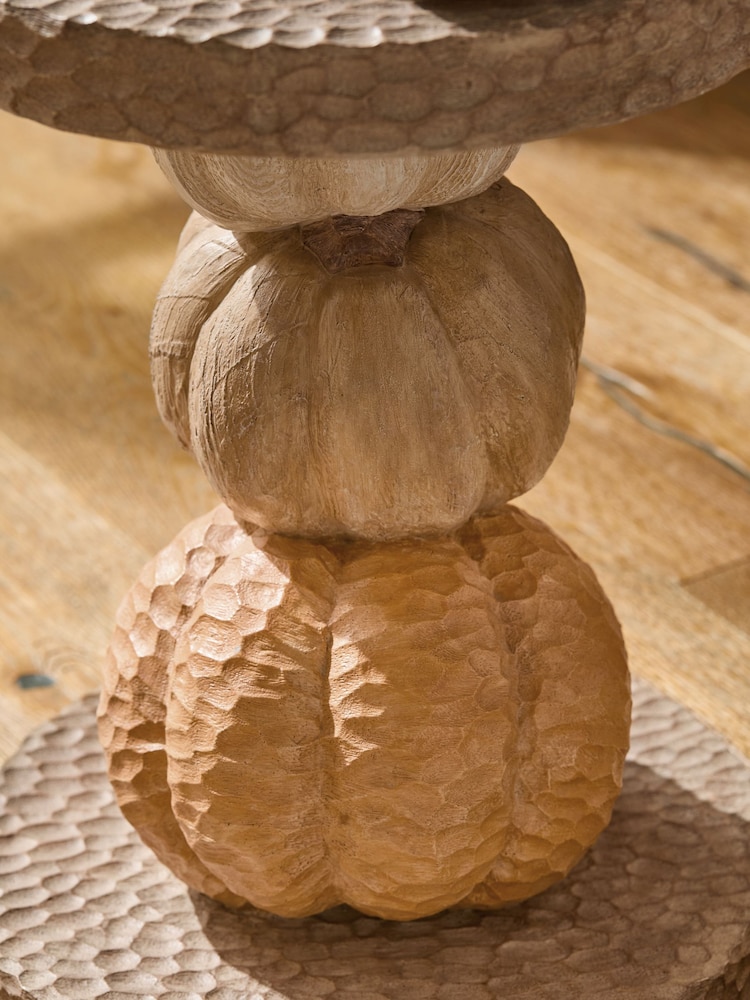 Natural Resin Pumpkin Shaped Side Table - Image 2 of 4
