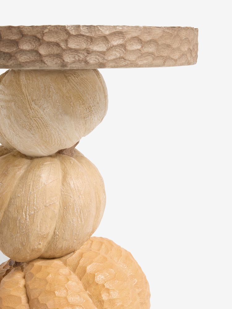Natural Resin Pumpkin Shaped Side Table - Image 4 of 4 Natural Resin Pumpkin Shaped Side Table - Image 4 of 4