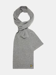 Lyle & Scott Grey Racked Rib Scarf - Image 1 of 2