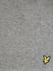 Lyle & Scott Grey Racked Rib Scarf - Image 2 of 2