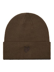 Lyle & Scott Green Tonal Eagle Beanie - Image 1 of 1
