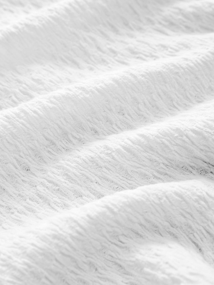 White Textured Henley Detail Tank - Image 8 of 8