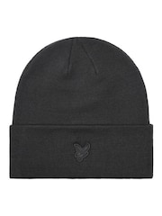 Lyle & Scott Grey Tonal Eagle Beanie - Image 1 of 1
