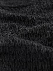 Black Textured Henley Detail Tank - Image 7 of 8