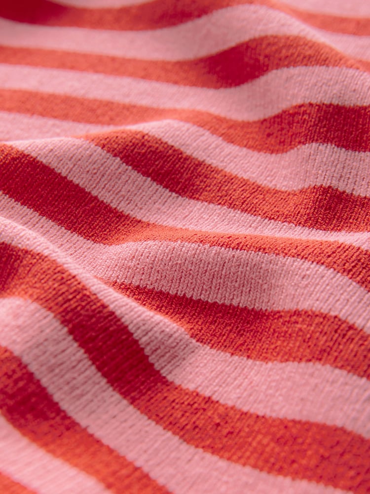 Red/Pink Knitted Stripe Racer Tank - Image 6 of 7