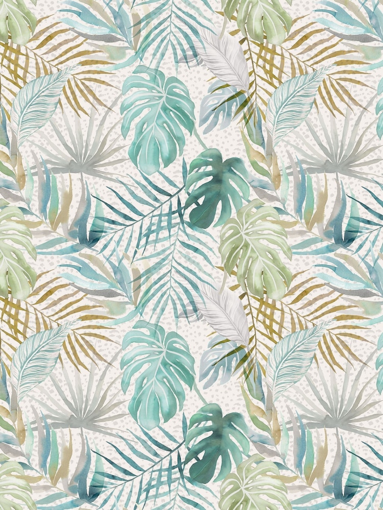 Ohpopsi Turquoise Tropica A4 Wallpaper Sample - Image 1 of 1