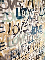 Ohpopsi Polished Cement Love Scribble A4 Wallpaper Sample - Image 1 of 1