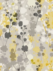 Ohpopsi Mustard Grey Blossom A4 Wallpaper Sample - Image 1 of 1