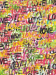 Ohpopsi Multi Riot Love Scribble A4 Wallpaper Sample - Image 1 of 1