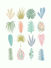 Ohpopsi Pastel Leaf Boogie A4 Wallpaper Sample - Image 1 of 1