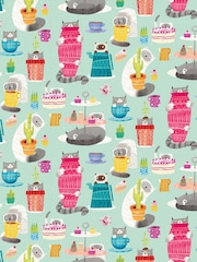 Ohpopsi Spearmint Kitten Kaboodle A4 Wallpaper Sample - Image 1 of 1