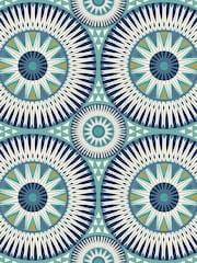 Ohpopsi Denim and Flax Large Ellipse A4 Wallpaper Sample - Image 1 of 1