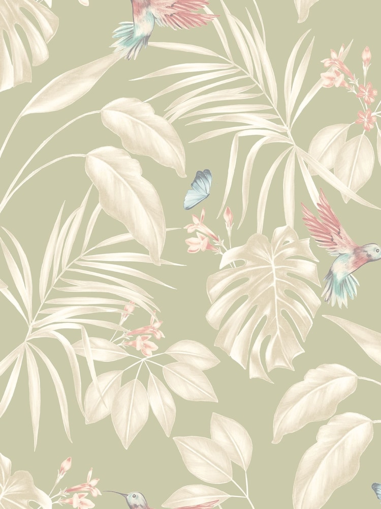 Ohpopsi Sage Hummingbird A4 Wallpaper Sample - Image 1 of 1