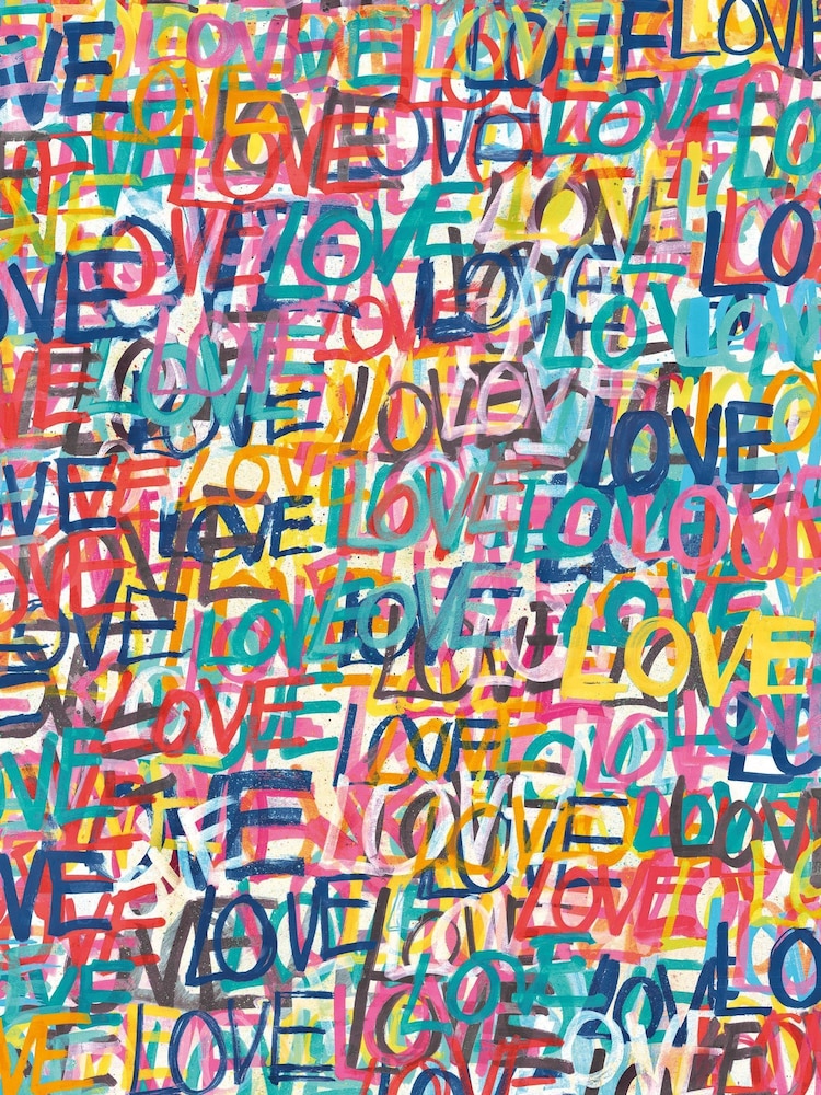 Ohpopsi Pop Riot Love Scribble A4 Wallpaper Sample - Image 1 of 1