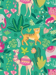 Ohpopsi Emerald Twist Samba Safari A4 Wallpaper Sample - Image 1 of 1