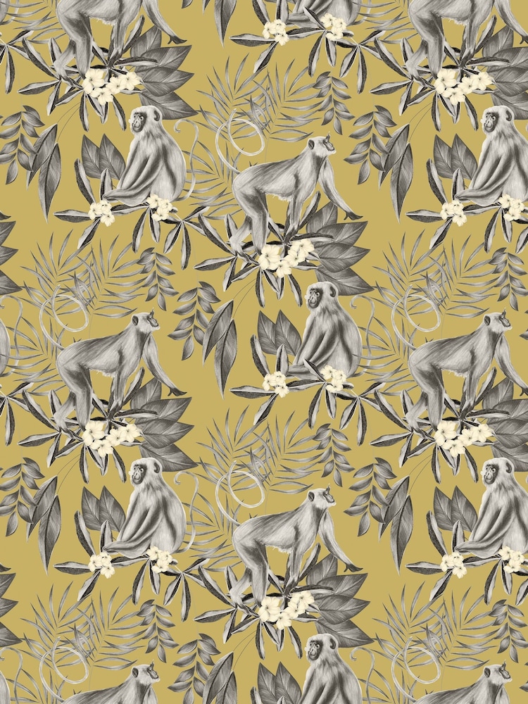 Ohpopsi Mustard Morris Mustard A4 Wallpaper Sample - Image 1 of 1