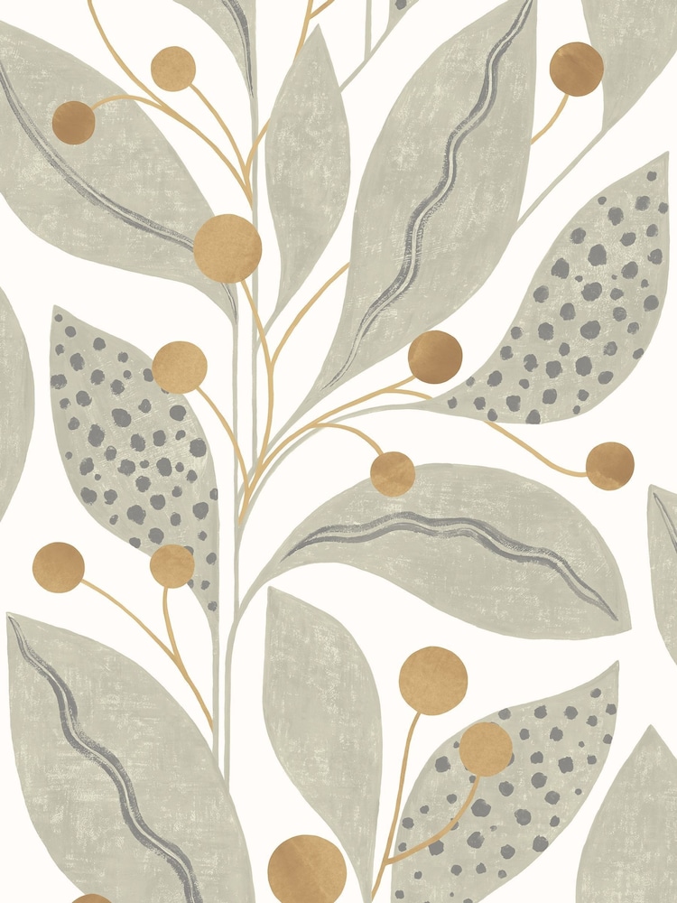 Ohpopsi Bone and Tan Berry Dot A4 Wallpaper Sample - Image 1 of 1