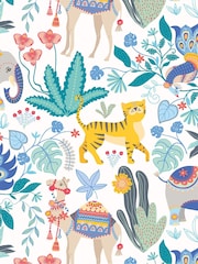 Ohpopsi Cornflower Samba Safari A4 Wallpaper Sample - Image 1 of 1