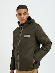 Blend Khaki Green Lightweight Reversible Padded Coat - Image 1 of 6