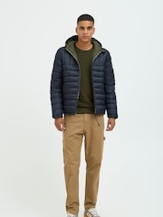 Blend Khaki Green Lightweight Reversible Padded Coat - Image 5 of 6