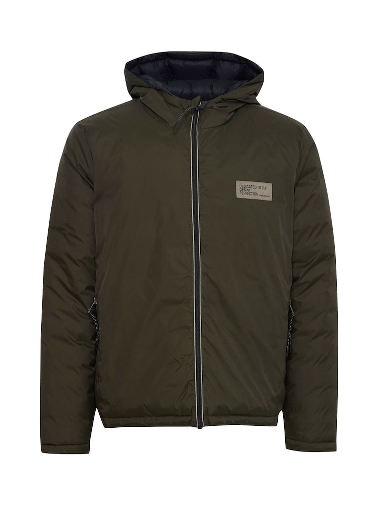 Blend Khaki Green Lightweight Reversible Padded Coat - Image 6 of 6