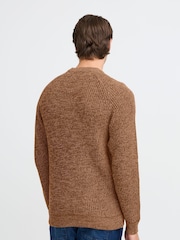 Blend Brown 100% Cotton Fisherman Knitted Sweat Jumper - Image 2 of 5