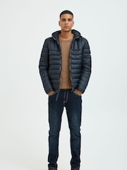 Blend Black Lightweight Reversible Padded Coat - Image 4 of 5