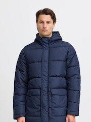 Blend Blue Longline Puffer Jacket - Image 1 of 5