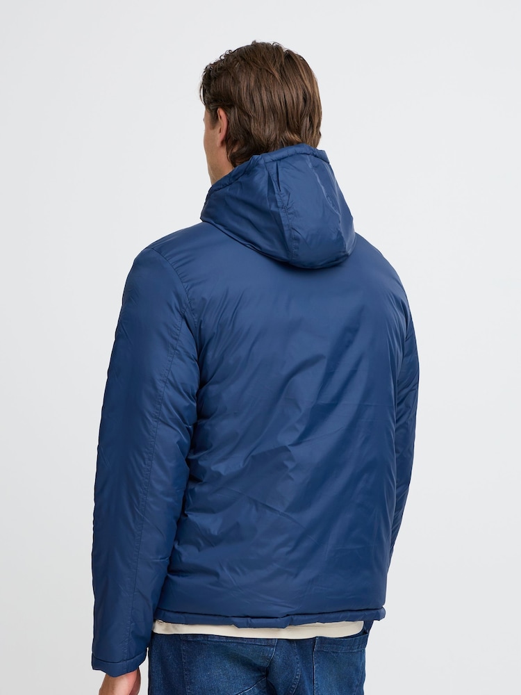 Blend Navy Blue Lightweight Reversible Padded Coat - Image 2 of 5