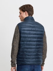 Blend Navy Blue Metallic Coated Gilet - Image 2 of 5