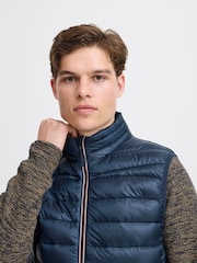 Blend Navy Blue Metallic Coated Gilet - Image 3 of 5